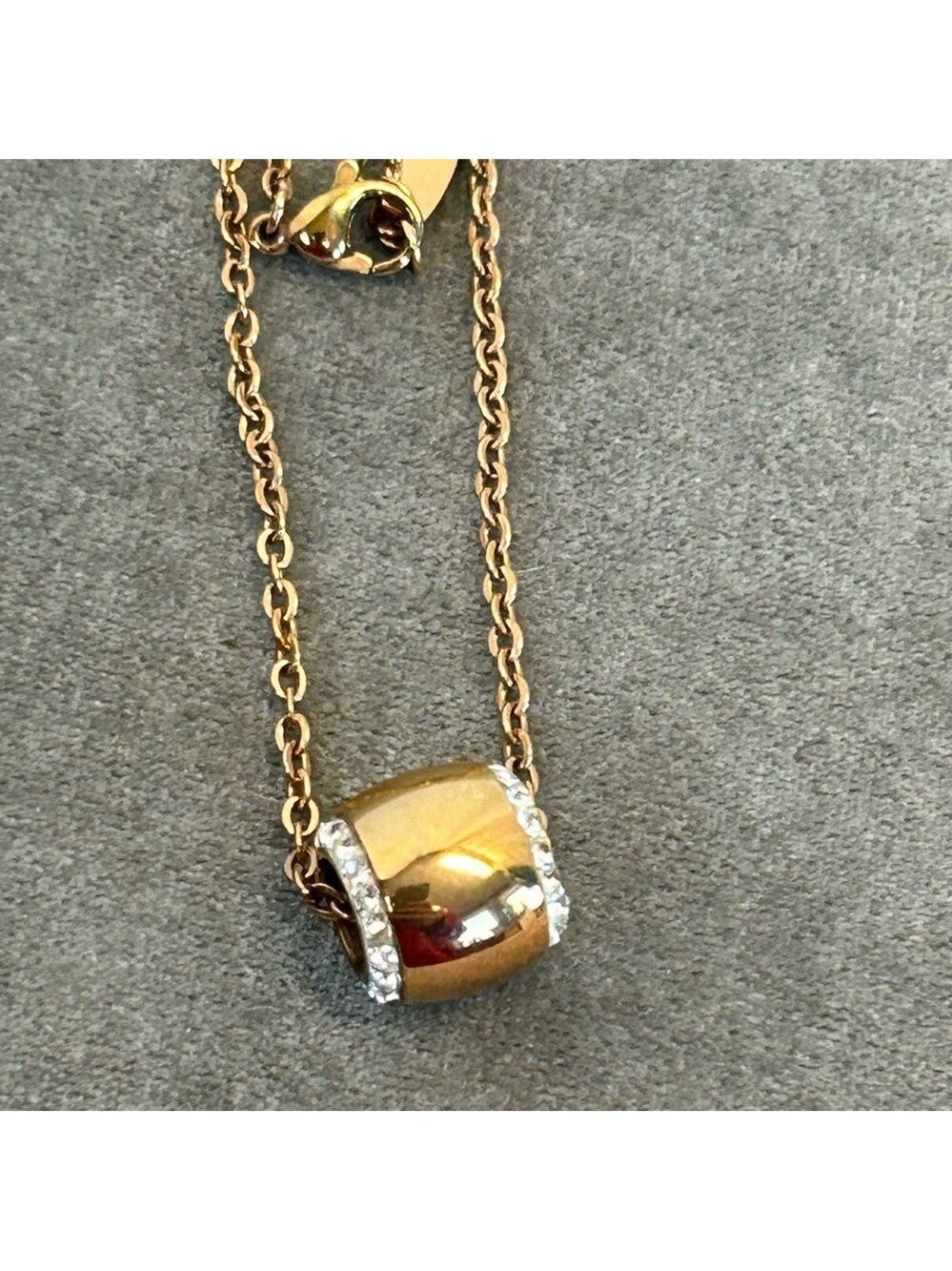 Tocara Charlene Rose Gold plated stainless steel with crystalux necklace